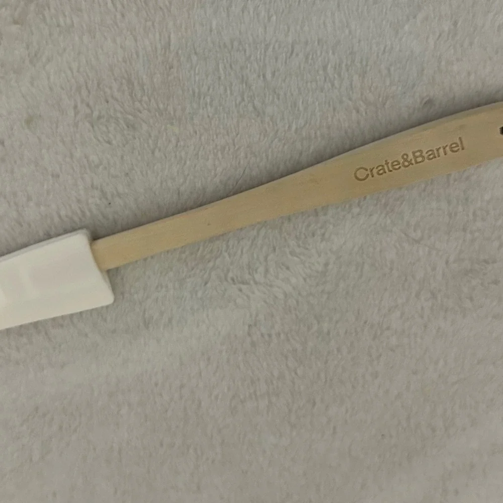 Bonny Serrated Icing Knife‎ Crate & Barrel Spatula Set Red White Vntg Excellent